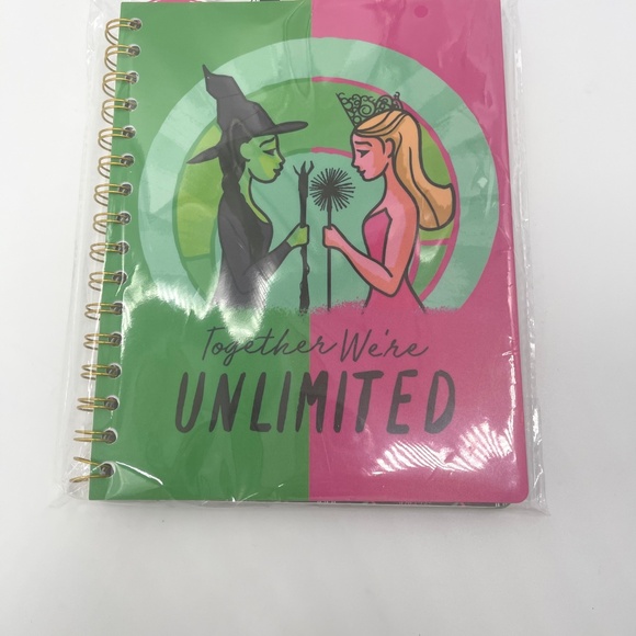 Universal Studios Wicked Spiral Notebook Journal w/ 4 Tab Dividers – New - Picture 3 of 5